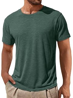 ZDC Mens Short Sleeve Shirts Summer Casual Crew Neck T Shirts Classic Basic Tee