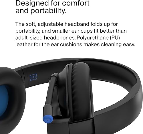 Miniatura 5 de Belkin SoundForm Inspire - Auriculares inalámbricos sobre la oreja para niños, aprendizaje en línea y viajes con micrófono integrado, límite de