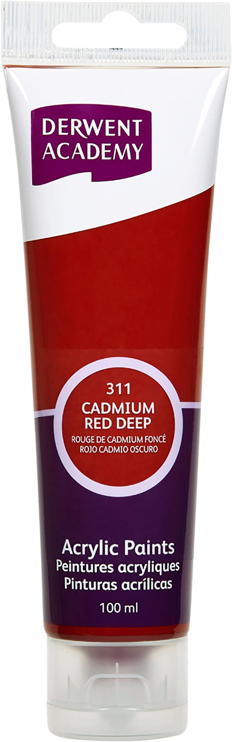 Derwent Academy Acrylic Paints Cardmium Red Large 100ml