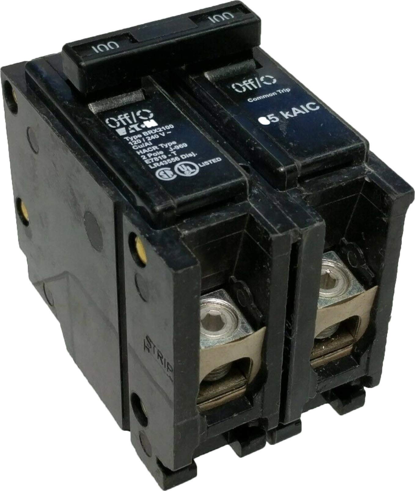 CUTLER HAMMER BRX2100 Type BR, 65K, Common Trip, 2 Pole, 100 AMP