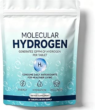 2026 New Molecular Hydrogen Water Tablets - 30Pcs/Pack, Antioxidant-Rich, Supports Brain Energy & Health (1 Box)