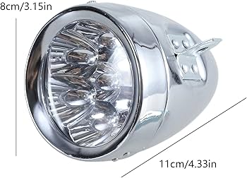 Amazon | 自転車ヘッドライトレトロバイク用ヘッドランプ