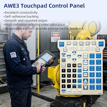 AWE3 Membrane Keypad for Fanuc Robot Teaching AWE3 #H7H YD Teach Pendant Keyboard Replacement