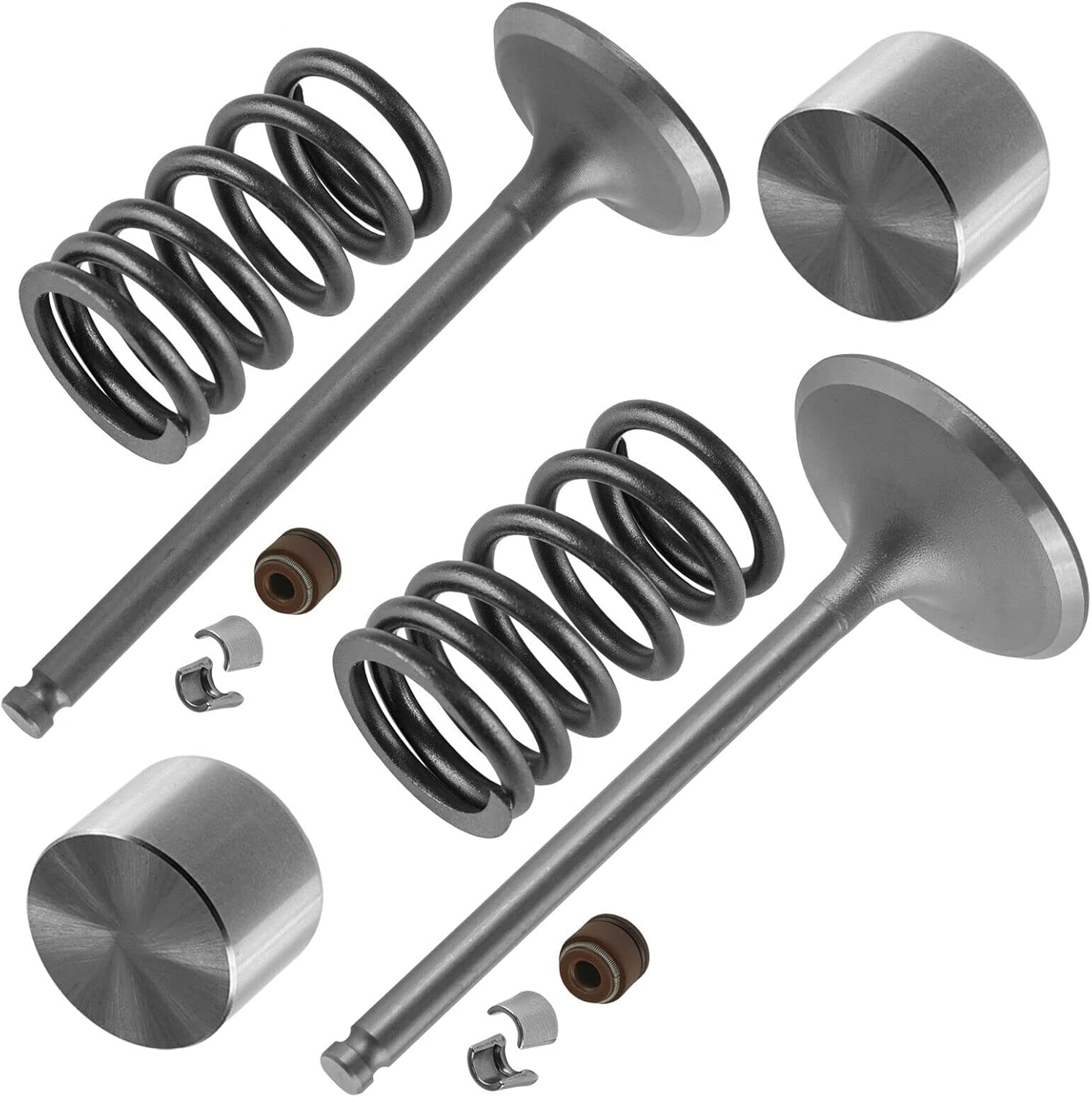 Caltric 2x Exhaust Valve Kit compatible with Suzuki Quadsport Z400 LTZ400 LTZ400Z 2x4 2003-2009