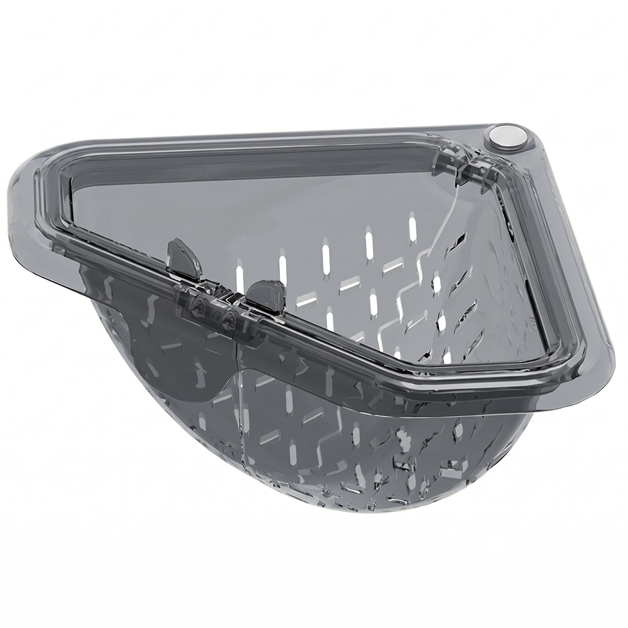 Tsawntd Magnetic Triangle Sink Strainer, Plastic Corner Sink Strainer, Corner Mount Food Catcher With Easy Empty Design, Gray Magnetic Triangle