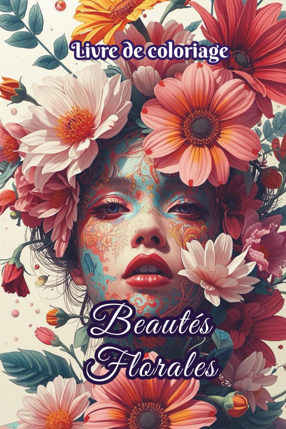 Livre de coloriage Beautés Florales: 50 portraits floraux : femmes, fleurs et art zen pour éveiller la créativité, retrouver la détente et apaiser l’esprit. Idéal anti-stress, TDAH. (Elegant Art)
