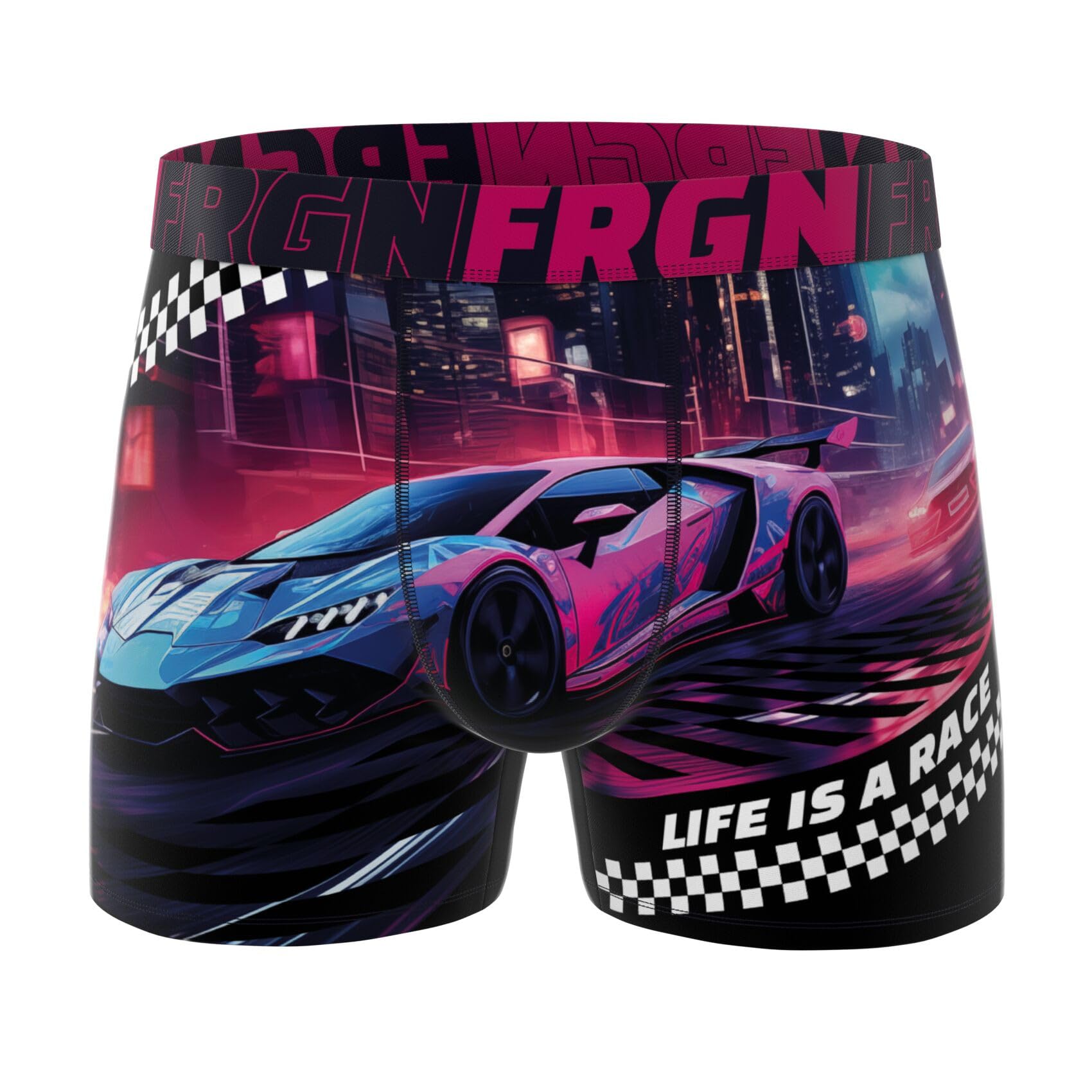 FREEGUN Boxer Enfant, Caleçon Garçon Racing, Ultra-Doux et Respirant (Lot de 5)