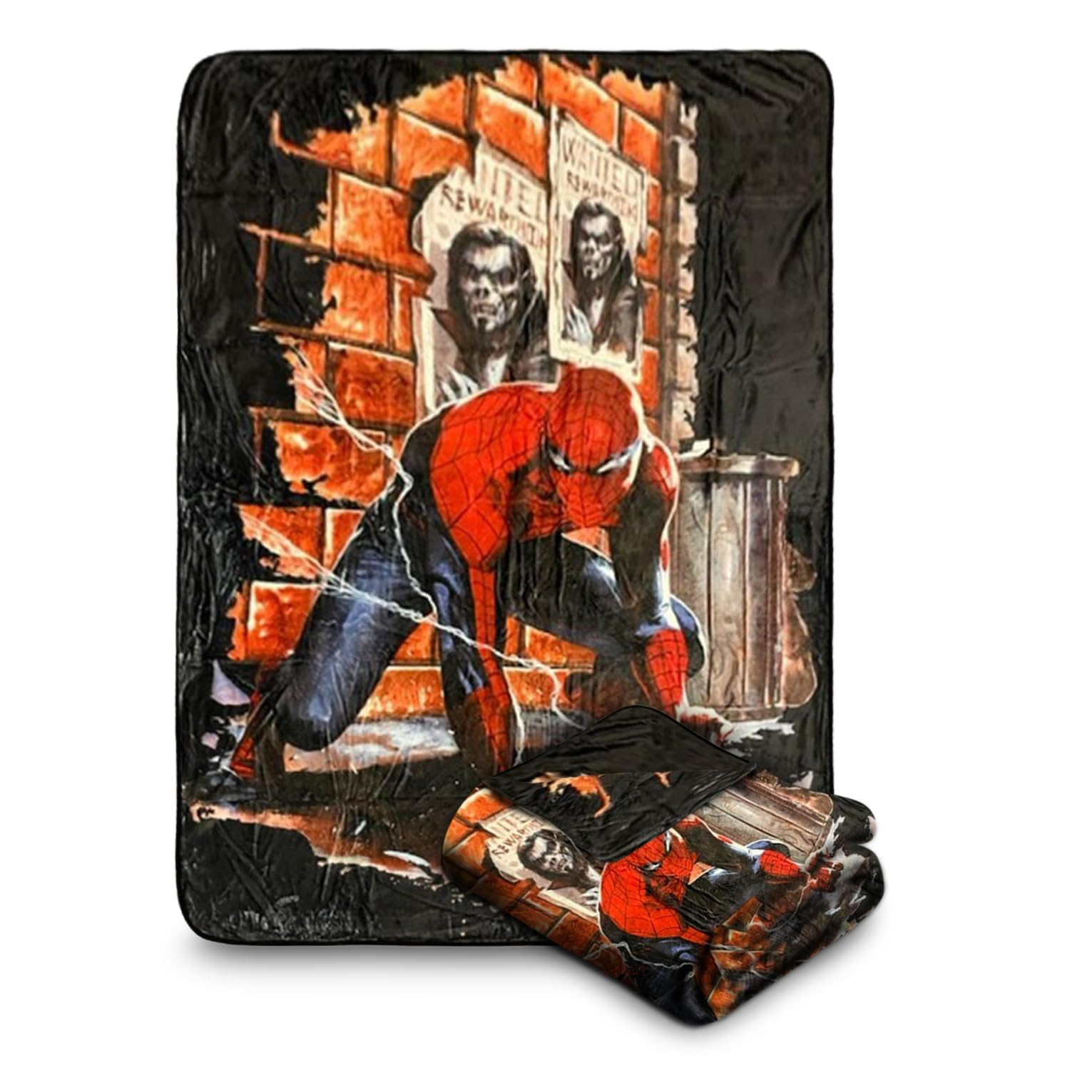 Couverture polaire Spider-Man Marvel douce de 152x114 cm pour lit enfant