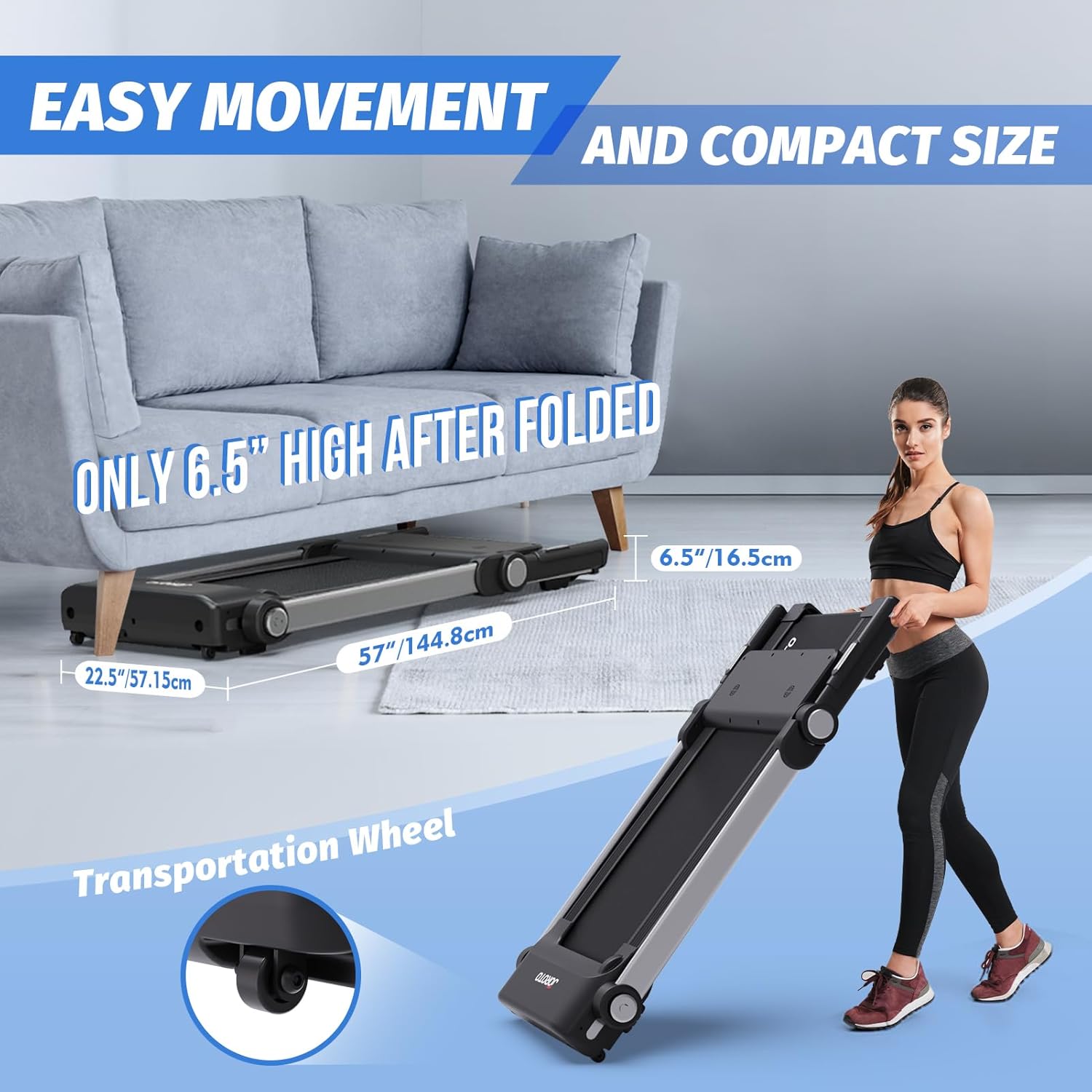 JOROTO F5 Bluetooth Foldable Treadmill - Image 4