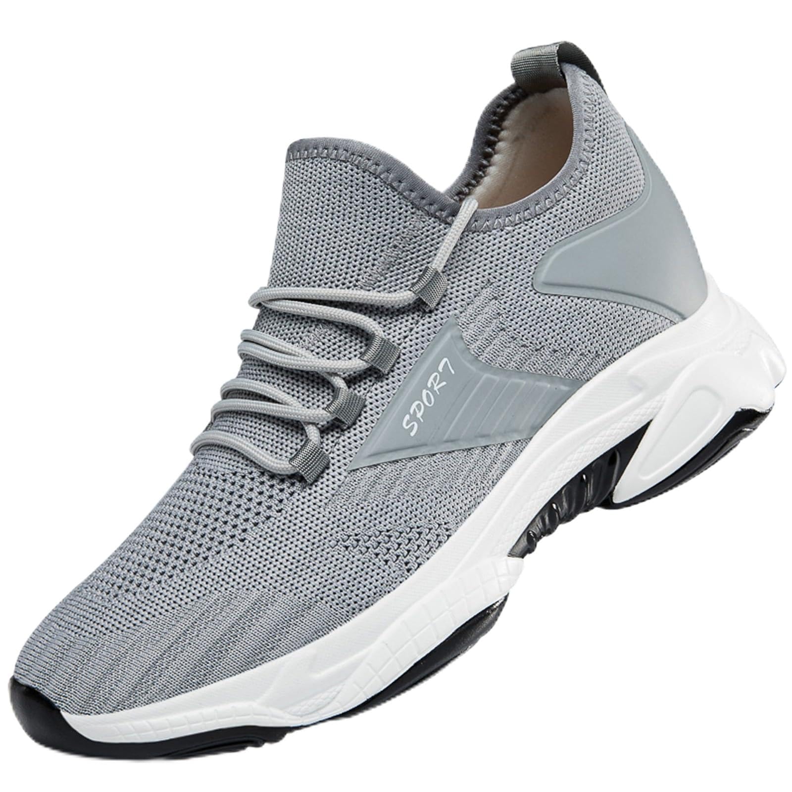 Elevate Shoes - Zapatillas de malla para hombre, para correr, para verano, transpirables, ligeras, para senderismo, exteriores, 10 cm de alto, para correr