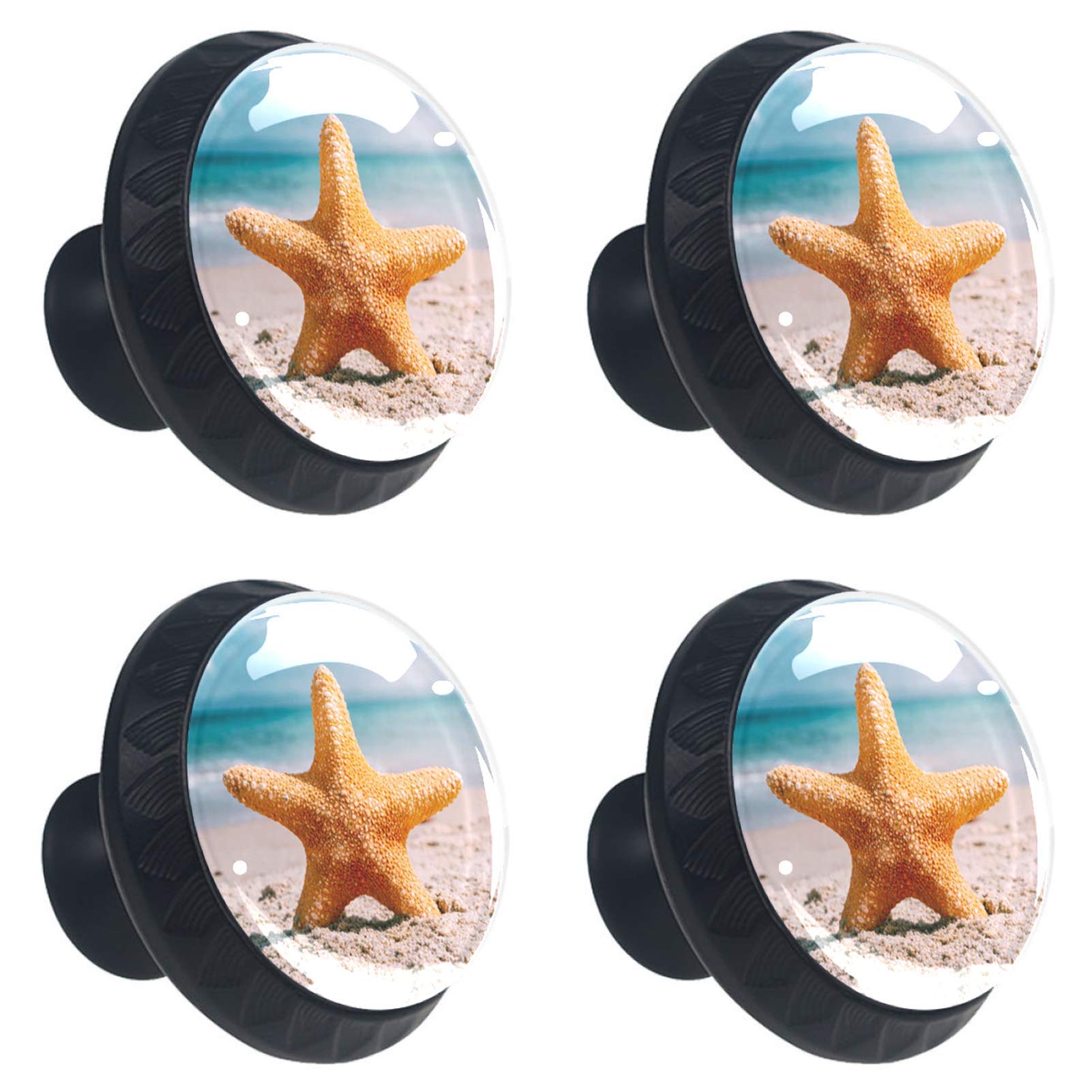 Boutons de placard pour remplacer poignée cassée facilement avec motif étoile de mer