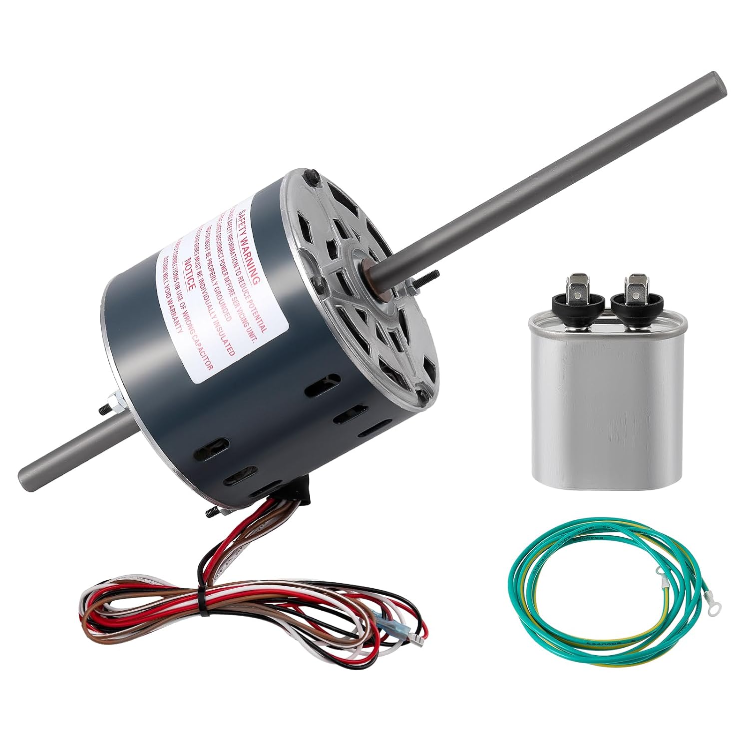 RV AC Fan Motor Replaces Fasco D1092 Coleman mach 1468-3069 7184-0156 7184-0432 Zhongshan Broad-Ocean Y6L457D01L, 1/3HP 115 V 1675/1080RPM 2 Speed Air Conditioner Condenser Include a Capacitor