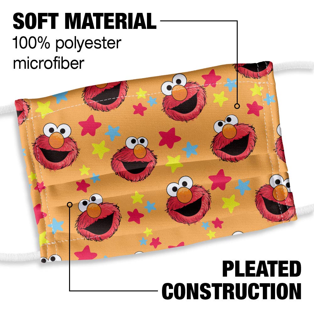 Popfunk Sesame Street Kids Elmo Pattern 1-Ply Reusable Face Mask Covering - 1 Count (Pack of 1)