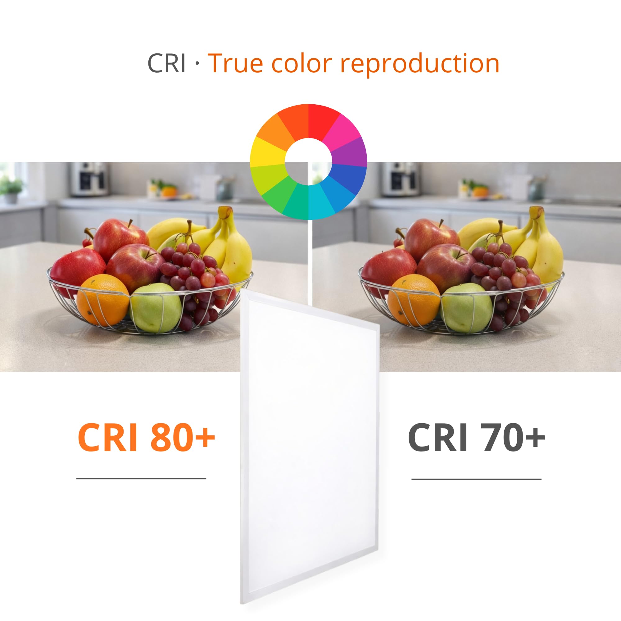 JANDEI – Pack x4 Panneau LED Rétroéclairé, dimensions 60x60cm, Puissance 48W, Couleur Blanc Froid 6000K, 3900 lumens, Cadre Blanc, Pour Encastrement dans Faux Plafond type Armstrong, Driver inclus