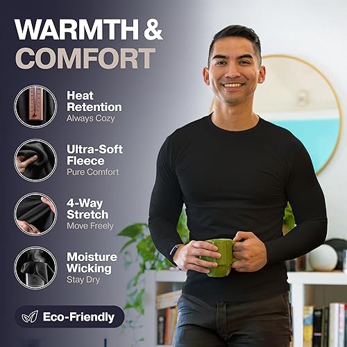 Miniatura 2 de Thermajohn Thermal Shirts for Men Long Sleeve Thermal Compression Shirts for Men Base Layer Cold Weather