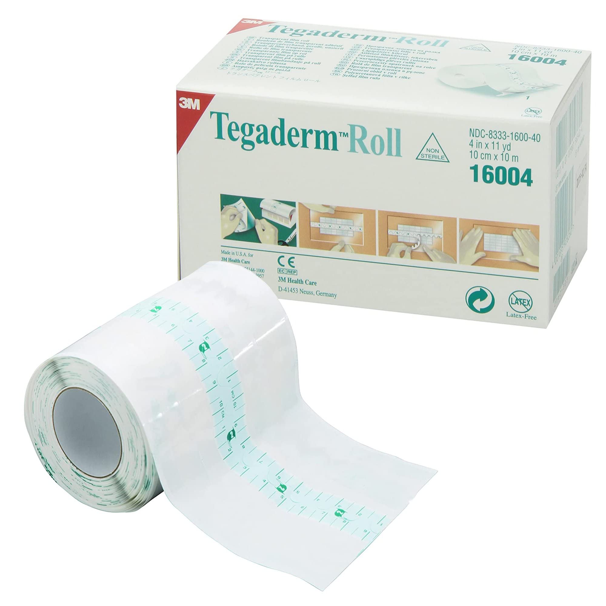 Tegaderm 3 M Steril Bandage Rolle 10 cm x 10 m