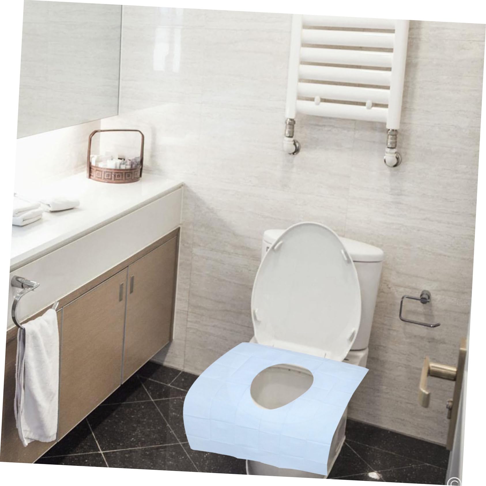 FOMIYES Large Extended Disposable Toilet Seat Paper for Pregnant Women 10 Pcs Pack Thickened Comfortable Travel Home