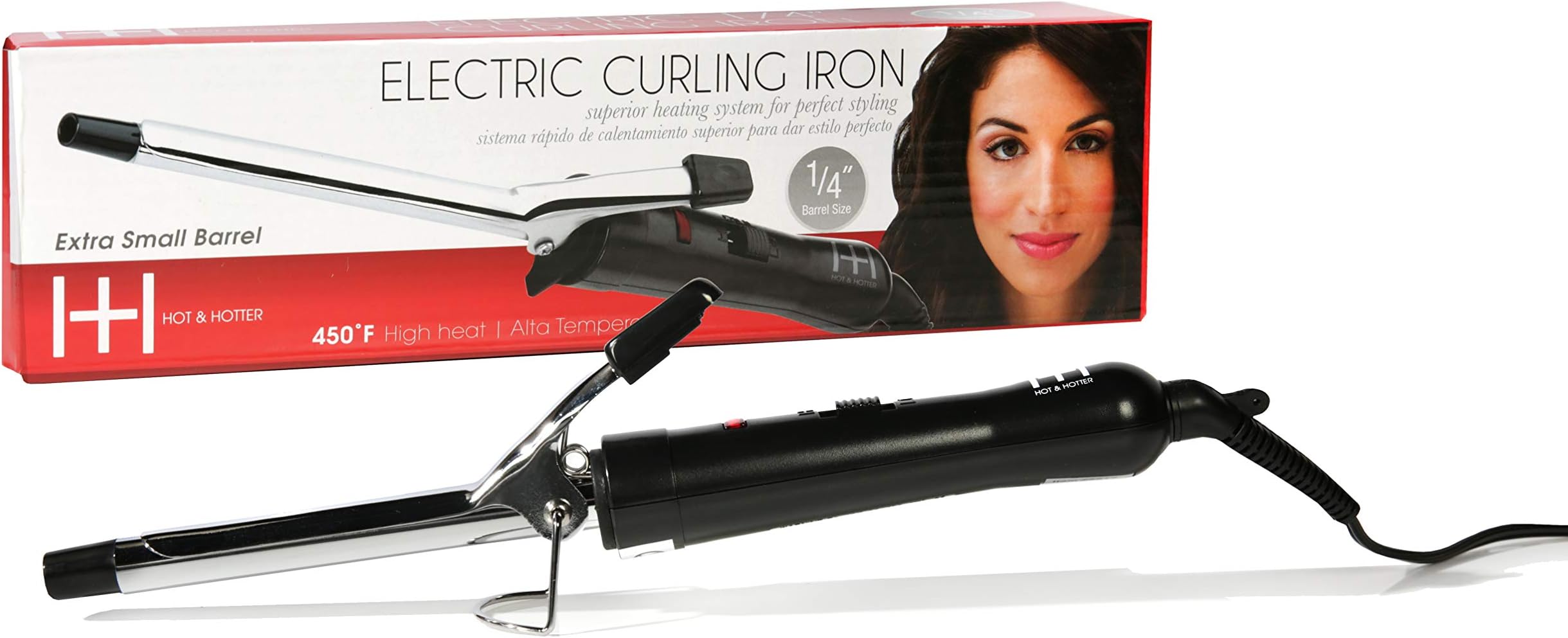 Hot & Hotter Electric Curling 1/4" Iron #5859