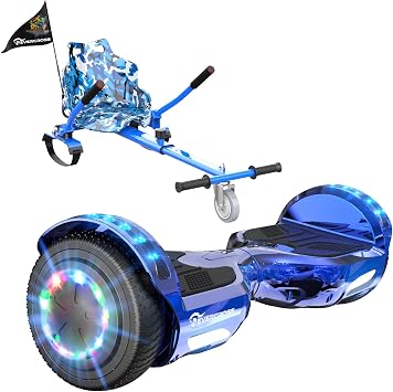 EVERCROSS Hoverboards with Seat Attachment Hoverkart, Bluetooth, LED Light