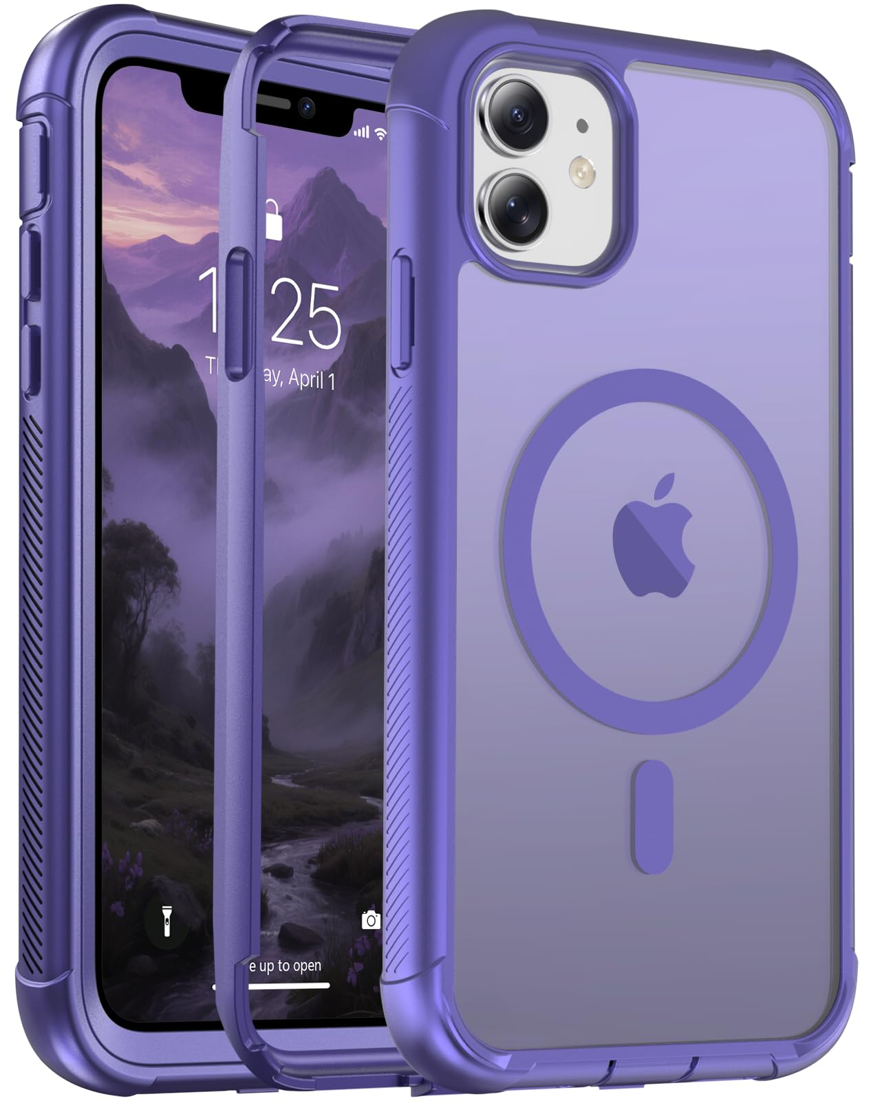 jaroco Magnetic for iPhone 11 Case Heavy Duty Protection Dark Purple