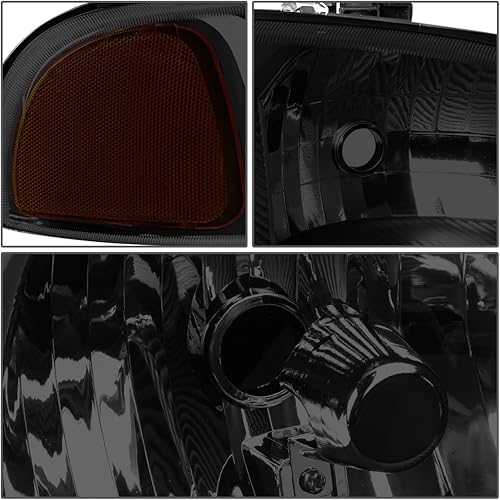 Miniatura 3 de Auto Dynasty 4 lámparas de parachoques de esquina ámbar con lente ahumada de carcasa negra, compatibles con GMC Sierra Yukon XL 1500 Denali 01-07