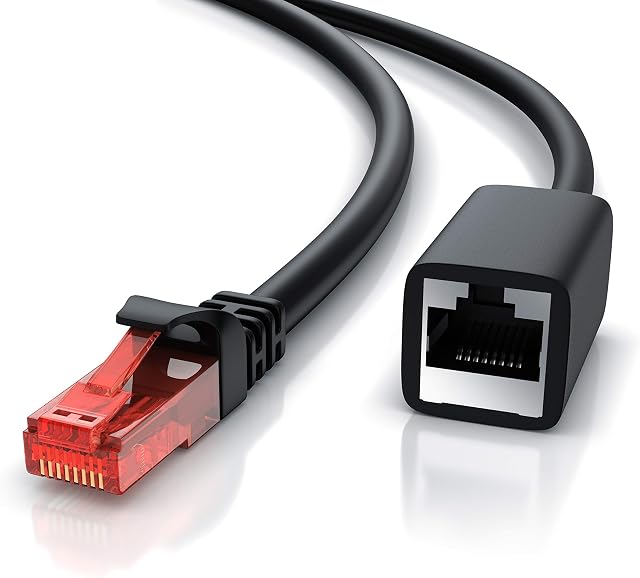 CSL - LAN Cat6 UTP Extension  2m - Ethernet Cable Cat 6 Network Cable - Gigabit Lan RJ45 Patch Cable - Network Cable for Switch Router M