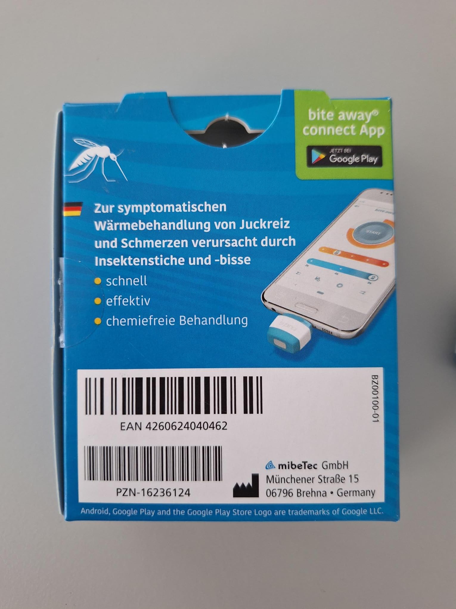 bite away pro Insektenstichheiler - der Smartphone Stichheiler für unterwegs, elektronischer Stichheiler nur für Android Handys