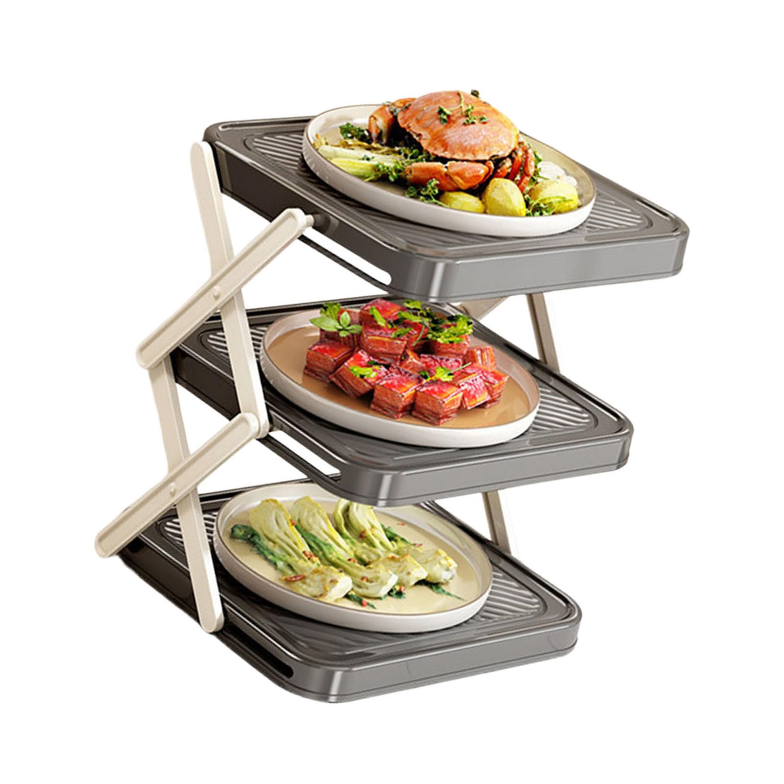 Kaeltsyn Sturdy Countertop Organizers ABS Materials for Condiments Spices and Utensils Neat Arrangement Componentized Kitchen Planner