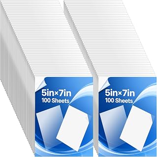 100 Pcs Clear Acrylic Sheet for Crafts, 5 x 7 Inches Thick Acrylic Sheets for Crafts, Transparent Plastic Board for Picture Frame, Clear Sheet Plastic Panels for DIY Projects Display