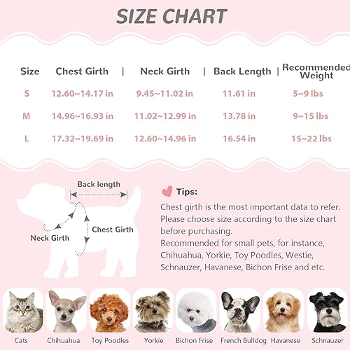 Miniatura 2 de YUDODO Vestido suéter para perros pequeños, suéter de cuello alto para perro, cálido, ropa de punto suave para cachorros, lindos vestidos para