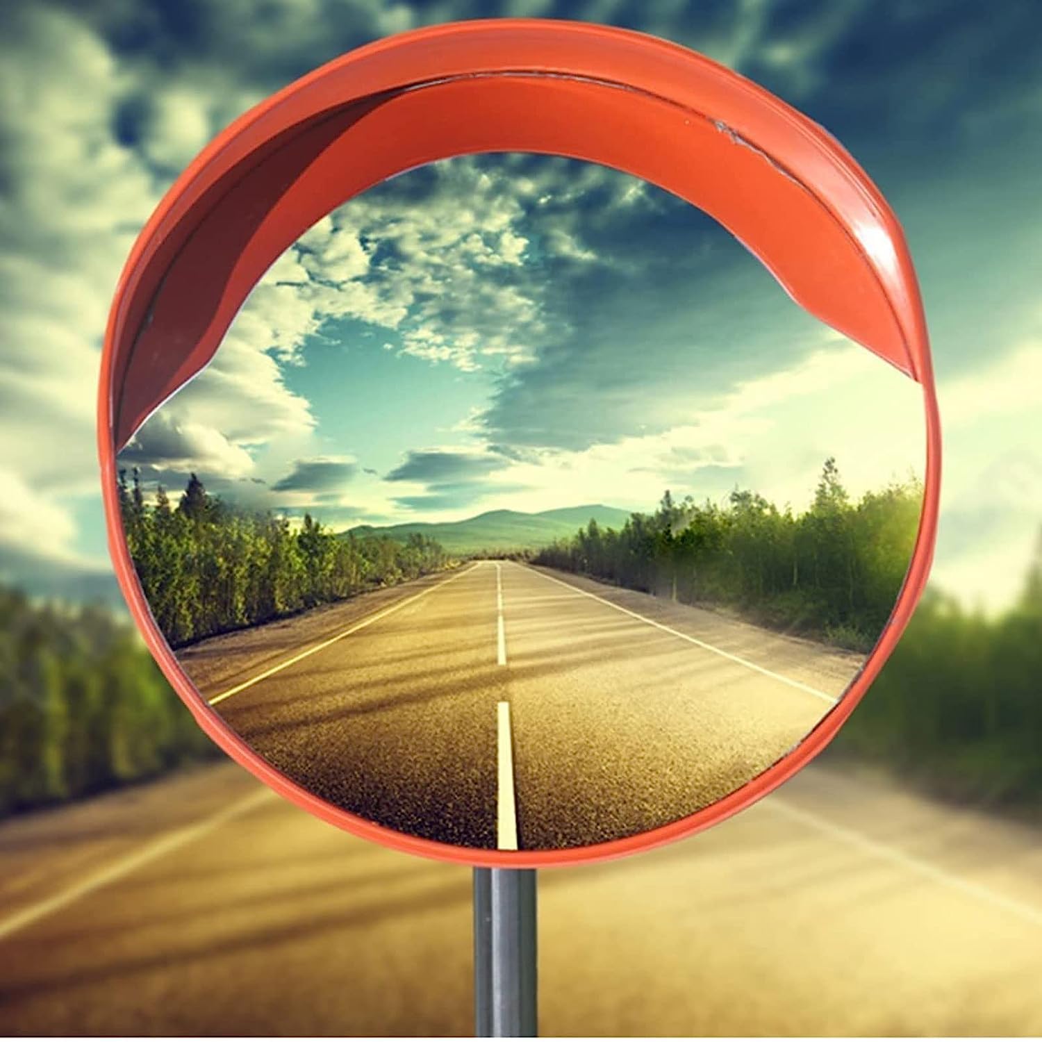 FAXIOAWA Miroir de sécurité routière Convexe Miroir de Circulation Convexe pour la Route, Le Parking, Les allées, Les magasins et Le Bureau (Taille : 80 cm/31,5 Pouces)