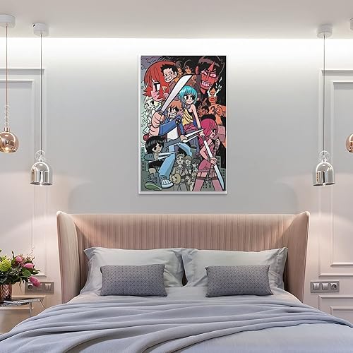 Miniatura 8 de Scott Pilgrim - Póster artístico de personajes de cómics de peregrinos y lienzos, arte de pared, póster de sala de estar, dormitorio, Pai, póster de