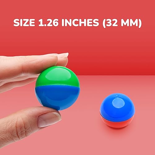 Miniatura 2 de Máquina expendedora de cápsulas, cápsulas redondas de colores, 50 unidades vacías de 1.26 pulgadas, cápsulas de máquina de chicles a granel,