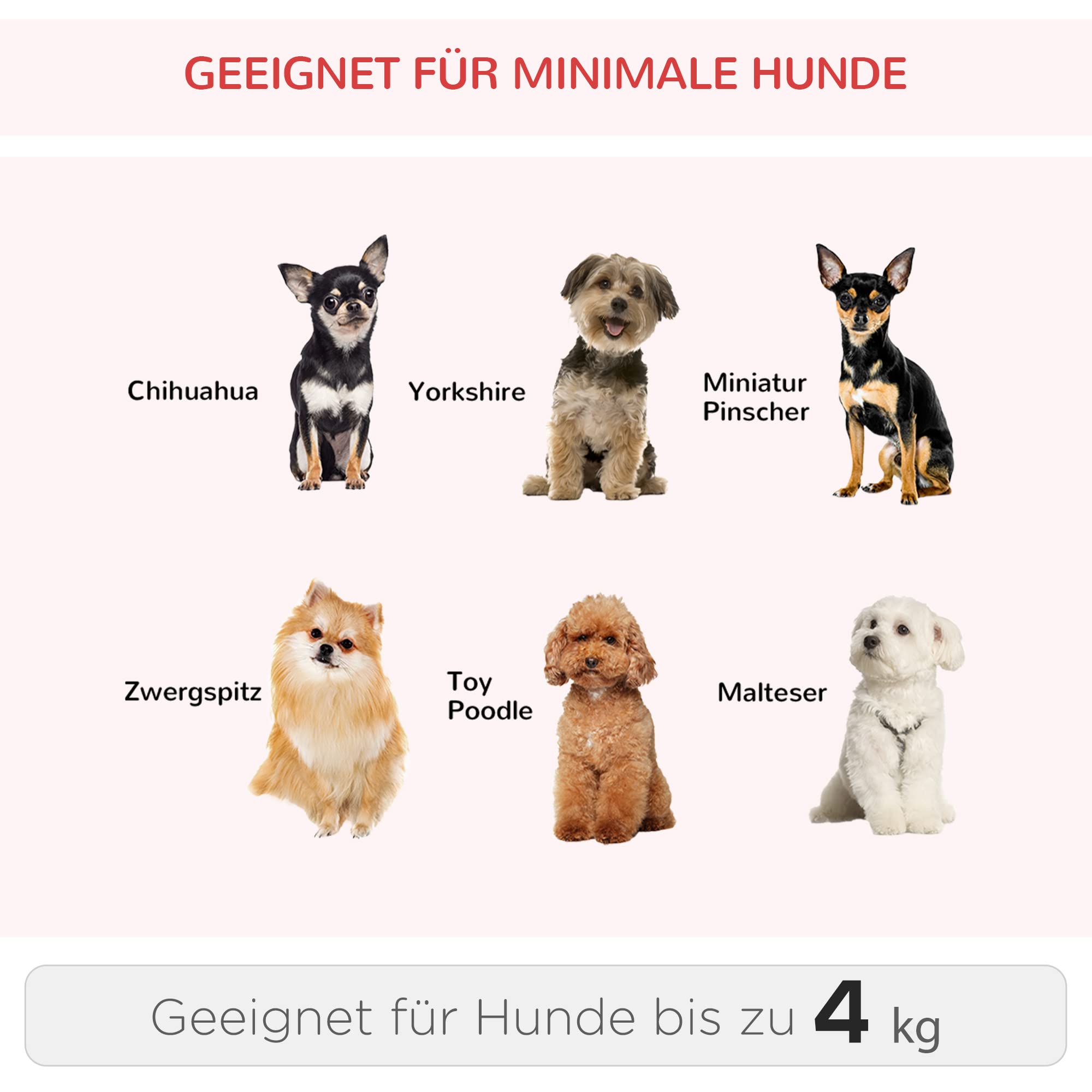 PawHut Hundetrolley Transporttasche Tragetasche für Tiere 2in1 Rucksack und Trolley 35x27x49 cm rot