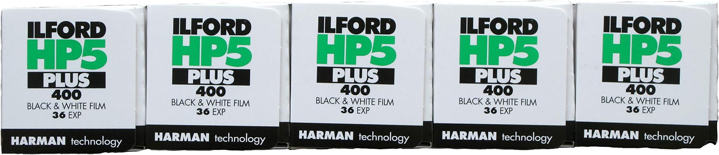 Ilford HP5+ 35mm, 36 exposures, 5 rolls