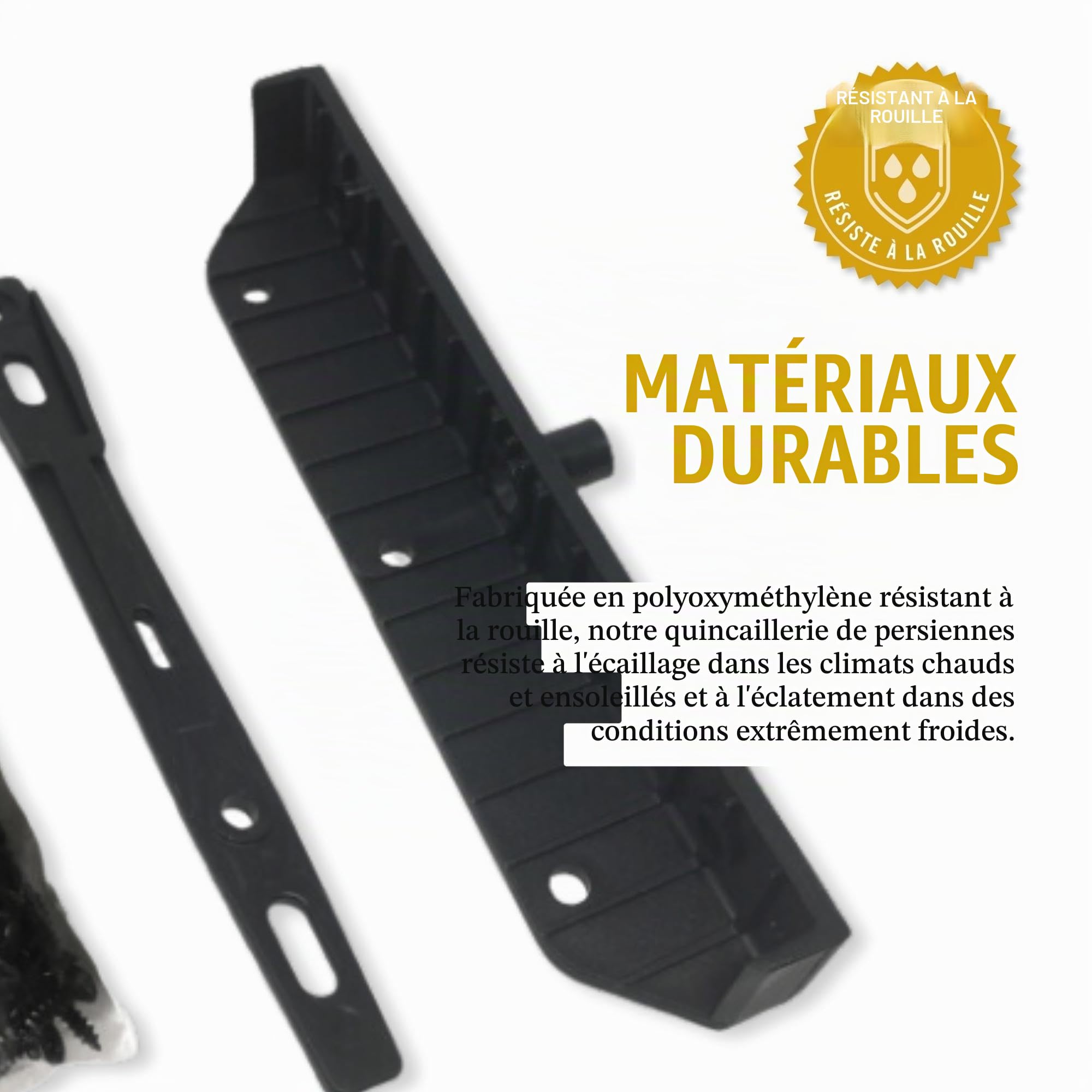 Nuvo Iron Stores persiennes et système d'obturation - Kit de matériel (conçu pour Une Utilisation jusqu'à 122 cm de Largeur) - LSB48