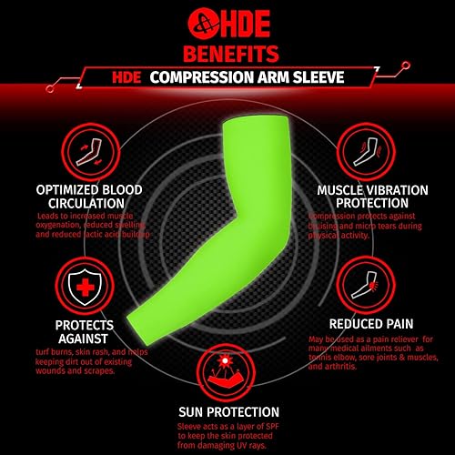 Miniatura 4 de HDE Mangas de compresión de brazo para niños, manga de tiro de baloncesto, deportes juveniles, protección solar, fútbol, béisbol, 1 par