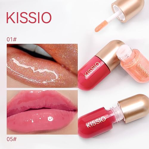 Vista 62 de KISSIO Juego de relleno de labios, labios naturales, cuidado de labios, brillo de labios, hidratante de labios hermoso, uso diario y nocturno