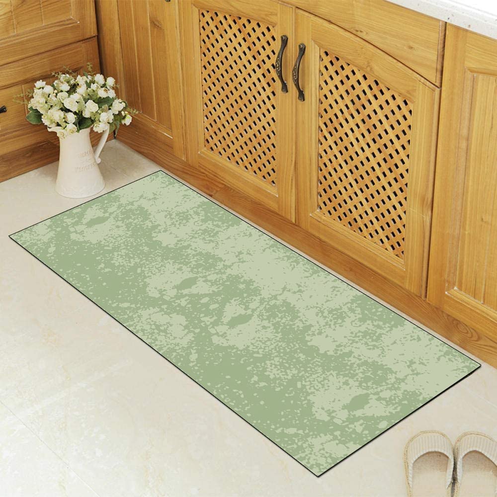 QQrunner Teppich Läufer 80x250cm - Waschbarer Flurteppich In Dunkelgrün