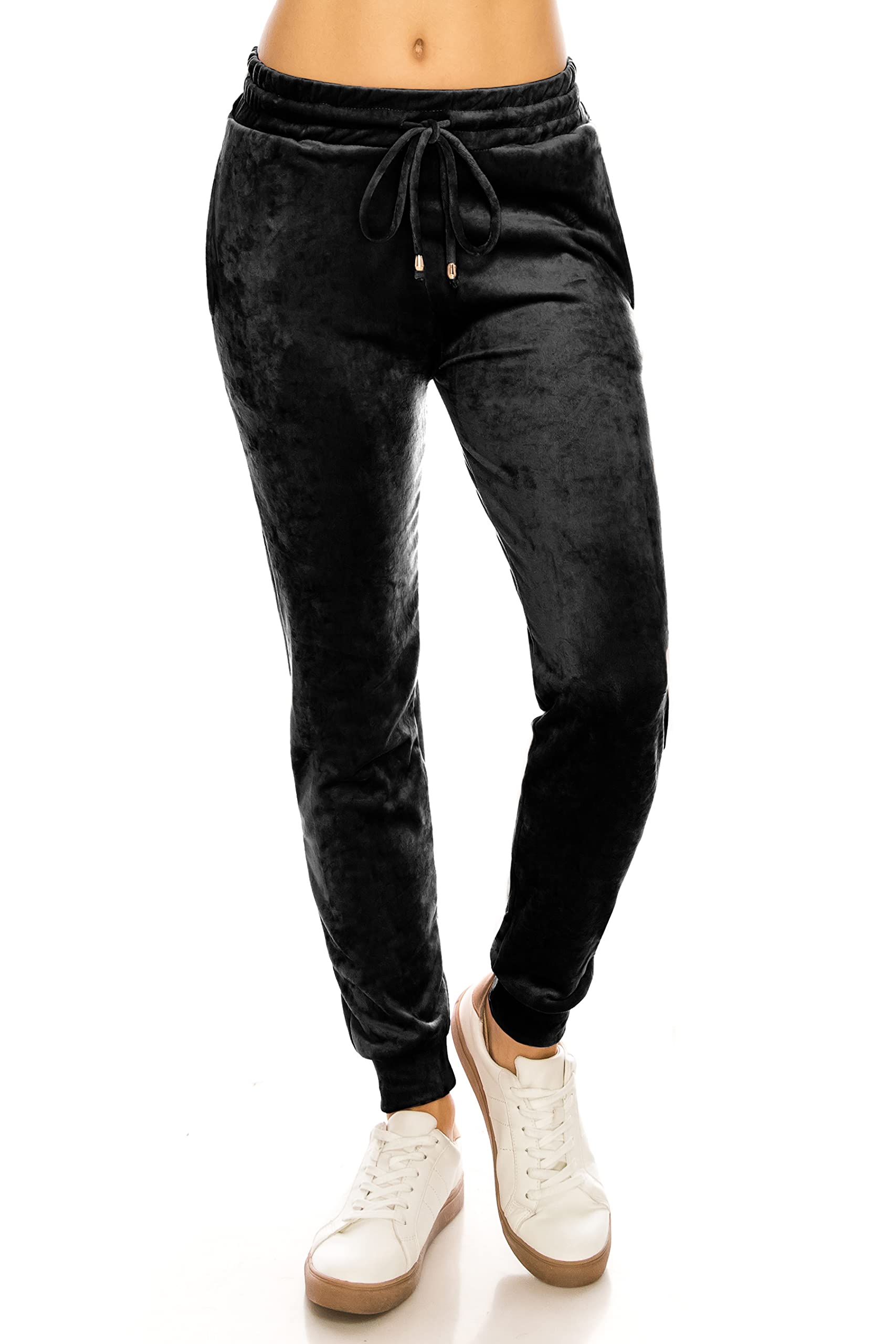 Always - Pantaloni da jogging invernali da donna, in velluto e velluto