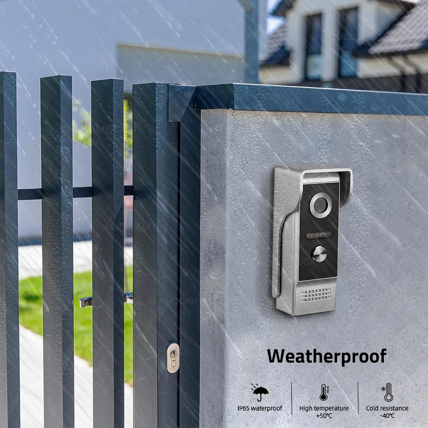 1080P Video Intercom System, Wired VideoDoorbell HD Camera with 7 Inch Monitor, 4-Wire VideoDoor Phone Intercom Panel Kits Support Unlock, Monitoring, 2-Way Audio for Villa Home Office Apartment