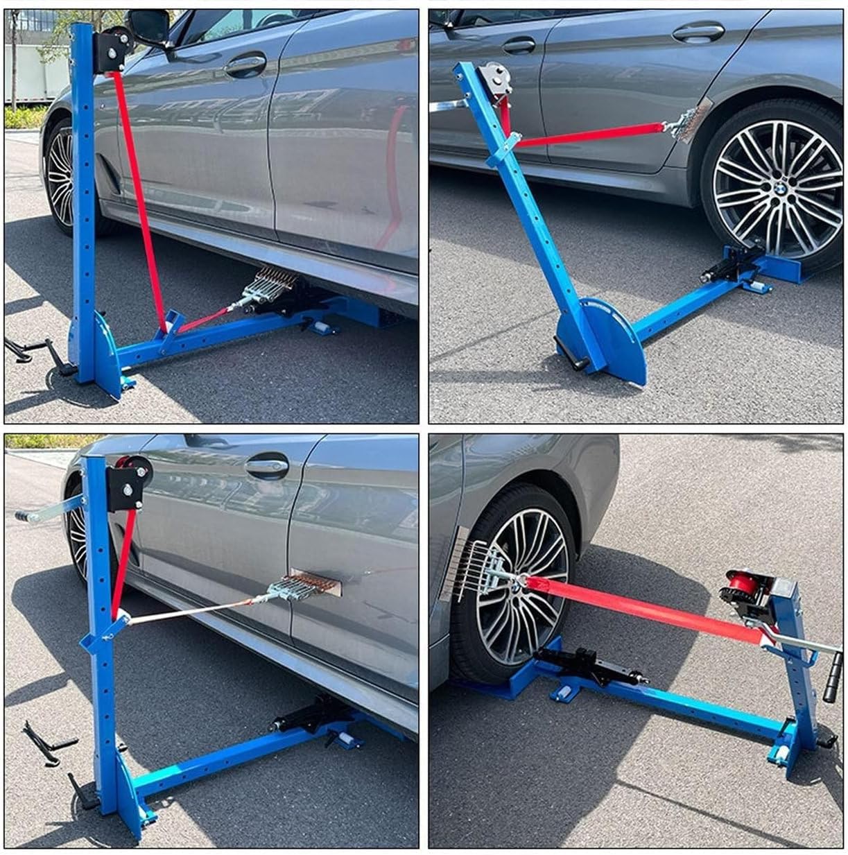 Auto-Rahmenabzieher zur Dellenreparatur, vielseitiges Karosseriewerkzeug mit Arbeitstisch, Höhe 10-92 cm, ideal für Radkästen & Kollisionsbefestigung