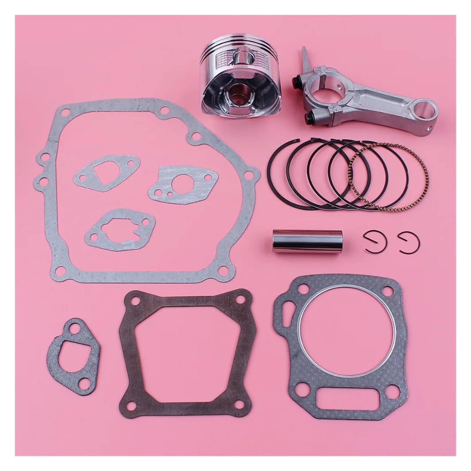 Kit Completo de Juntas de biela y pistón de 68 mm for Motor GX160 de 6,5 HP, Repuesto for cortacésped.