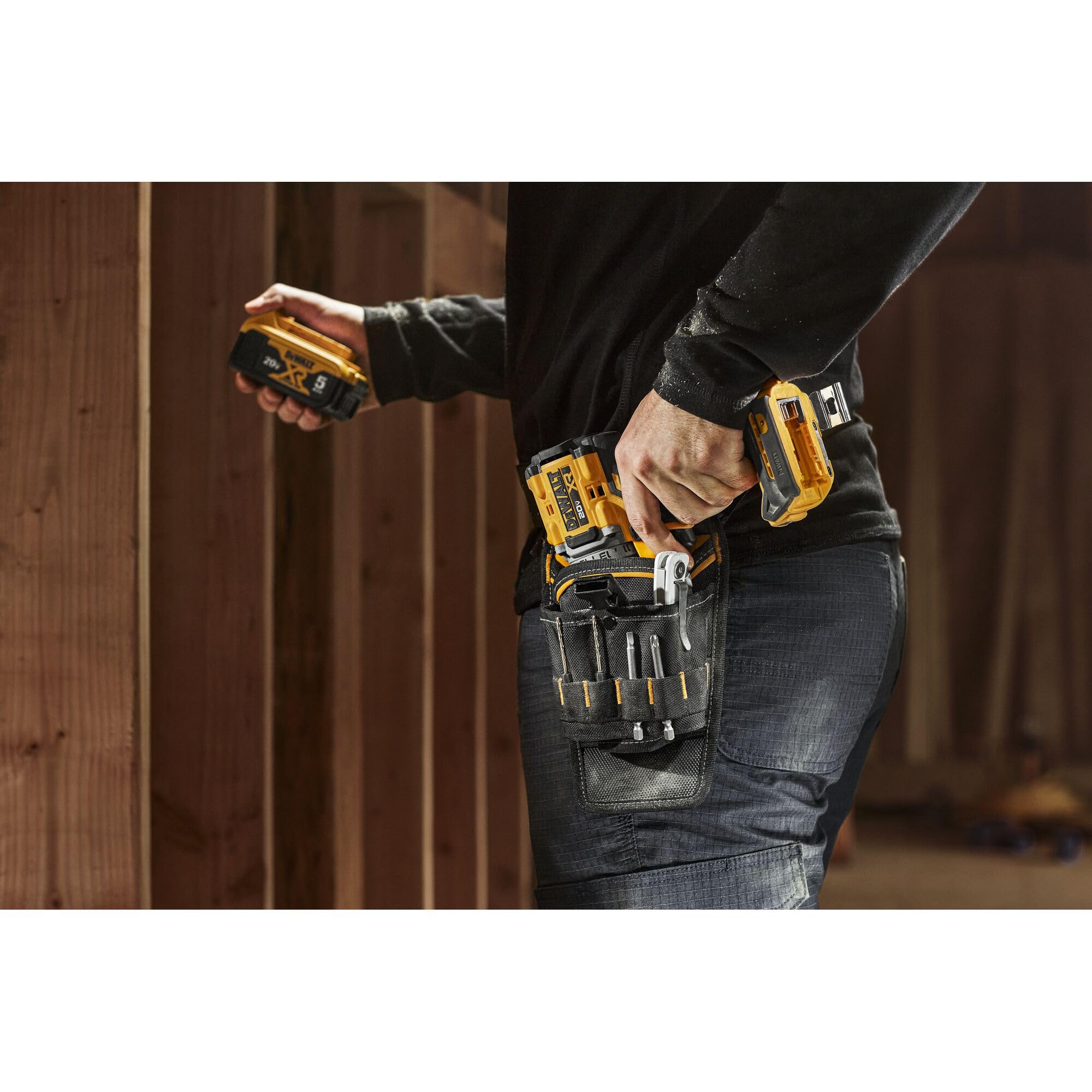 DEWALT Fondina per trapano per cintura utensile, durevole, facile accesso utensile (DWST540502)
