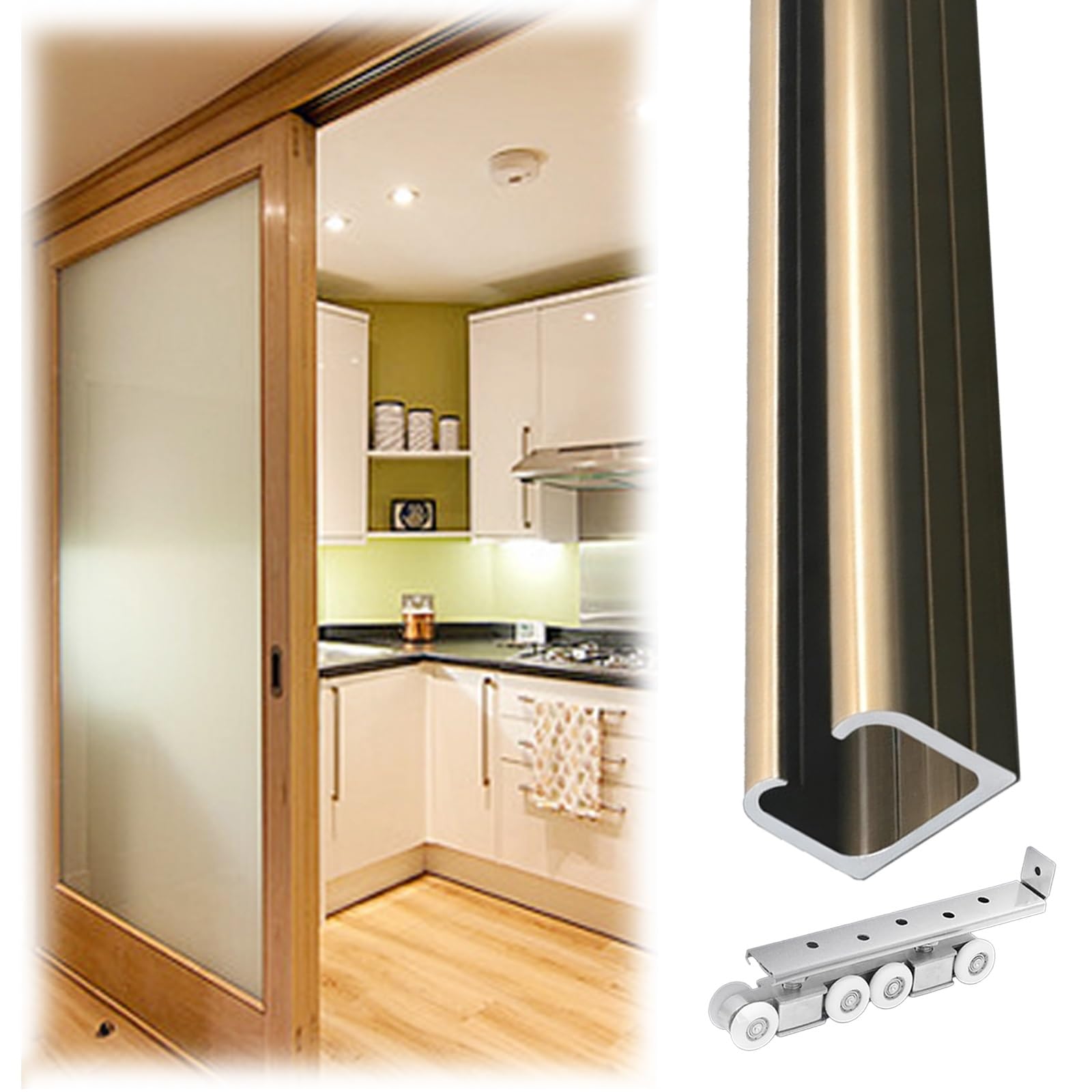 Rail pour porte coulissante lourde | Solution gain de place placard