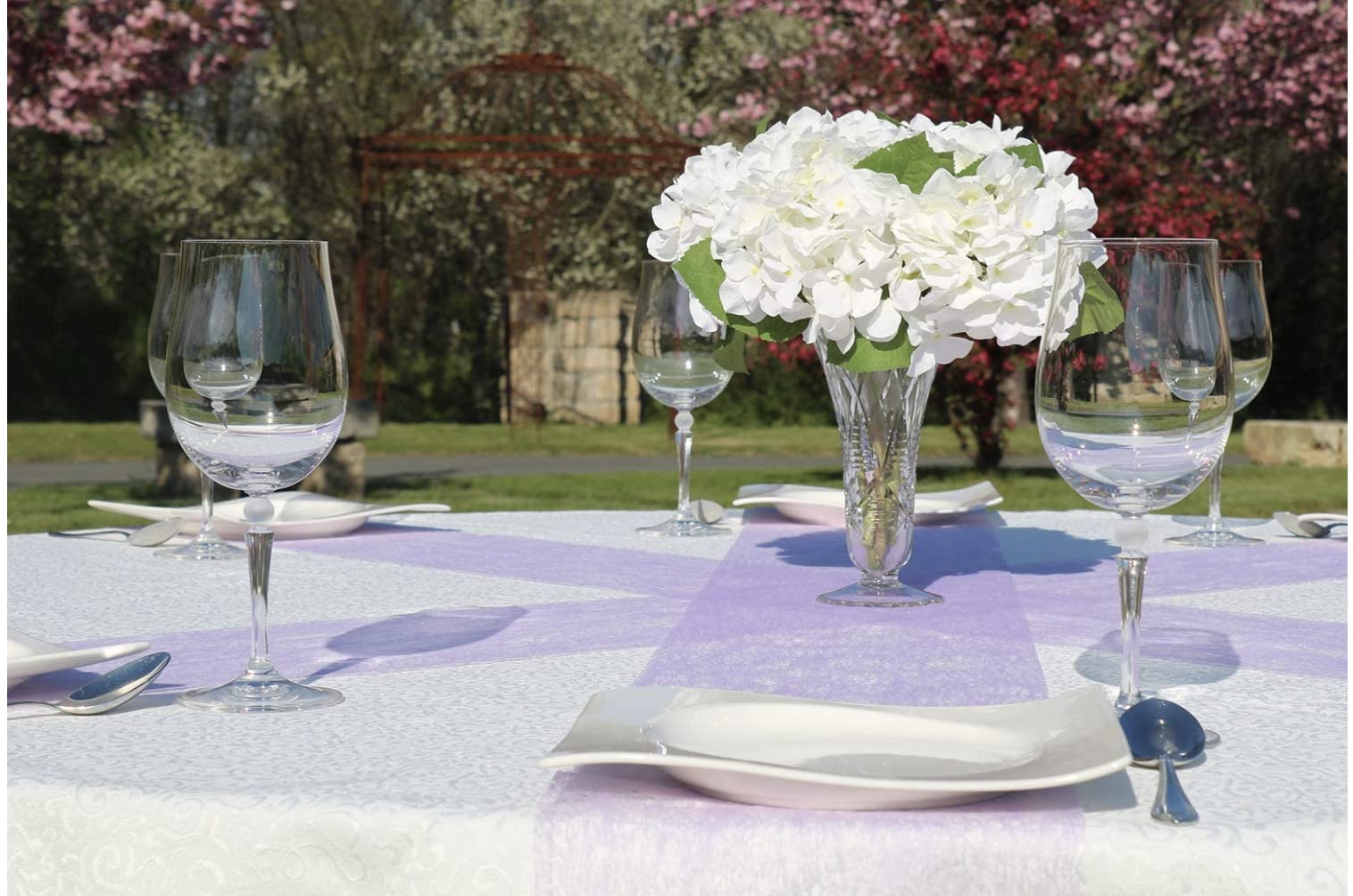 Adorno Mesa Eventos Celebraciones Camino De Mesa De Fieltro - Rollo 17,5 Cm X 25 M, Ideal Para Bodas, Comuniones Y Decoración Fieltro Bodas Comuniones