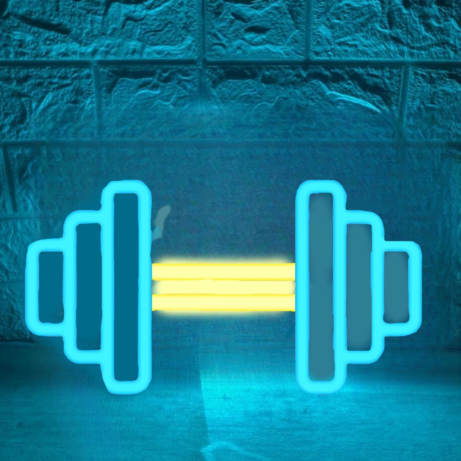 HFHungkeong Gym Neon Sign,Dumbbell LED Neon Light for Home Gym Decor， Neon Sign Dimmable led gym lights for Wall Decor,Gym Decor Sports Neon Sign for Workout Room,Men Women Wall Décor Gift,15.7x7.9IN