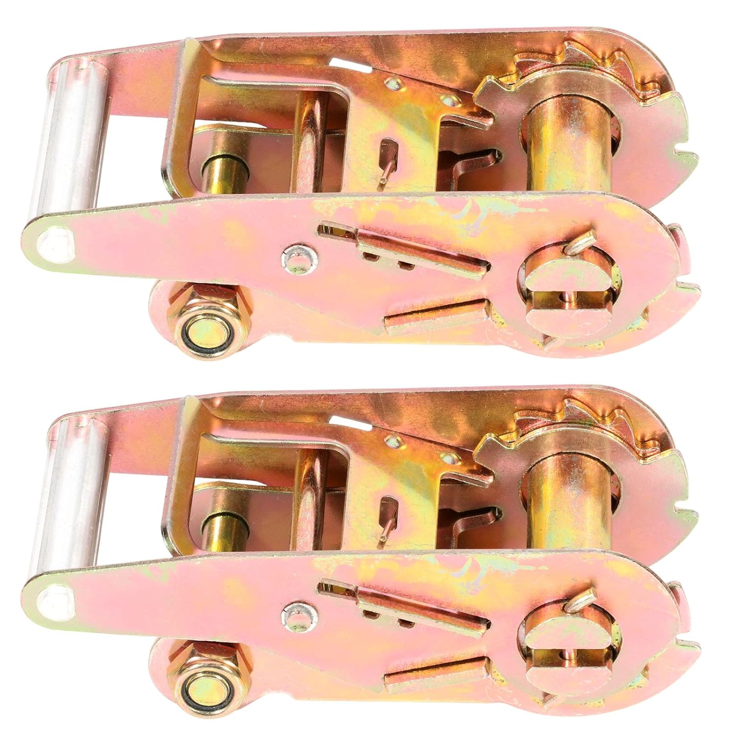 SCITOO 2pcs Ratchet with Handle for Tow Dolly Car Hauler Flat Bed 2" Ratchet Strap Tie Down
