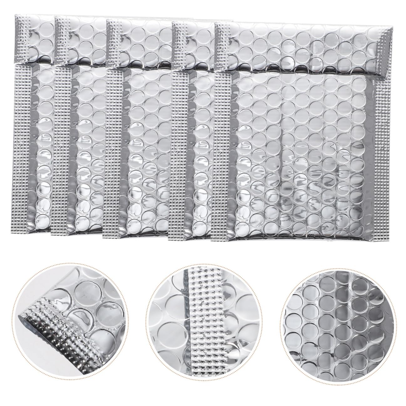 Housoutil 100 Sacchetti Imbottiti Con Pellicola In Alluminio Riutilizzabili Per Spedizione Di Inviti Grandi Buste Postali Imbottite Con Bolle D'Aria