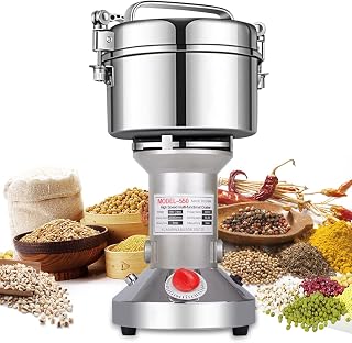 LEJIEYIN 550g Electric Grain Mill - 2000W High-Speed Stainless Steel Spice Herb Grinder for Superfine Powder